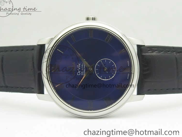 0323 Youthful De Ville Prestige Small Second TWF 1:1 Best Edition Blue Dial on Black Leather Strap MIYOTA 8035